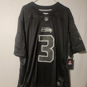 NFL Seattle Seahawks Black Jersey 2XL Russell Wilson 45NM-00A-78F-002